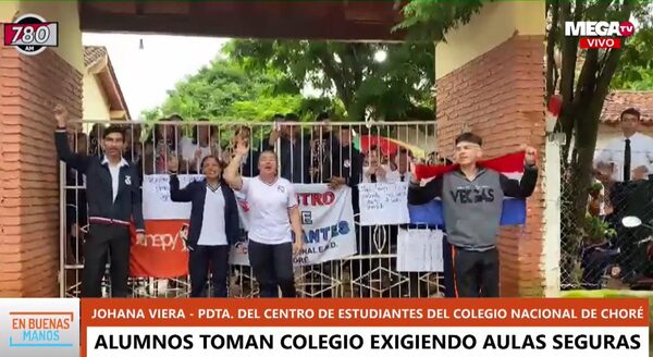 Estudiantes toman colegio en Chore exigiendo aulas seguras - Megacadena — Últimas Noticias de Paraguay
