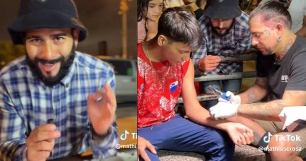 La Nación / “Se tatuaron mi nombre”: tiktoker Mathías Crosa causó furor con extraño desafío