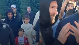Messi intentó camuflayarse pero igual le pillaron