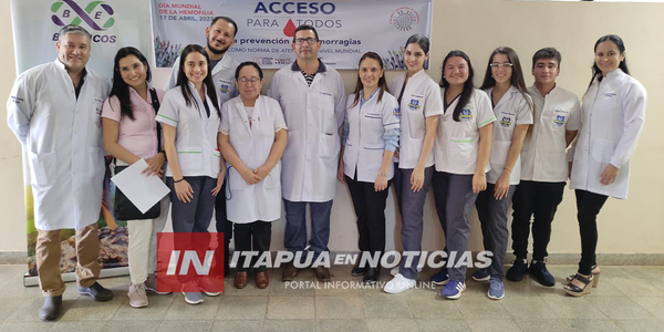 REALIZARON IMPORTANTE ACTIVIDAD POR EL DÍA MUNDIAL DE LA HEMOFILIA - Itapúa Noticias