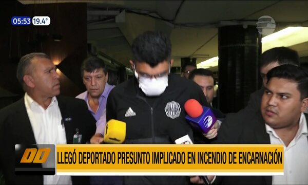 Llegó deportado presunto implicado en incendio de la Municipalidad de Encarnación | Telefuturo