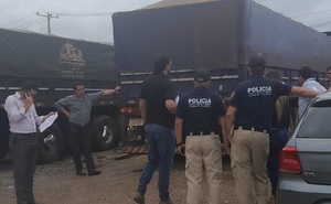 Fiscalía incautó camiones con mercadería de dudosa procedencia