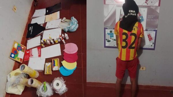 MENOR INGRESÓ A HURTAR EN SU EX ESCUELA DE CAMBYRETÁ Y QUEDÓ DETENIDO