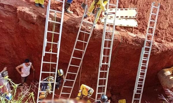 Rescatan a una persona con vida y tres muertos en derrumbe de Luque