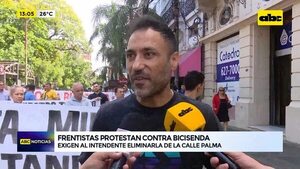 Video: Frentistas protestan contra bicisenda - ABC Noticias - ABC Color