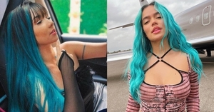 ¿Y eso? Marilina se tiñó el cabello y ahora la comparan con Karol G
