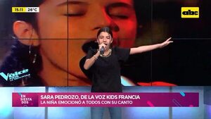 Video: Sara Pedrozo, la niña de la Voz Kids de Francia - Ensiestados - ABC Color