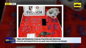Tres detenidos e incautación de drogas  - ABC Noticias - ABC Color