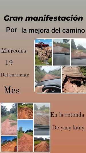 YASY CAÑY ENTRE BARRO Y PROMESAS!! REALIZAN HOY UNA MANIFESTACIÑON POR LA CONSTRUCCION DE CAMINOS SEGUROS!! - La Voz del Norte