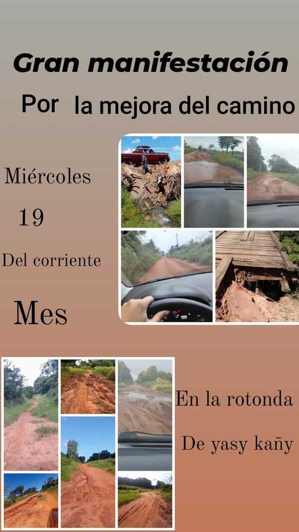 YASY CAÑY ENTRE BARRO Y PROMESAS!! REALIZAN HOY UNA MANIFESTACIÑON POR LA CONSTRUCCION DE CAMINOS SEGUROS!! - La Voz del Norte