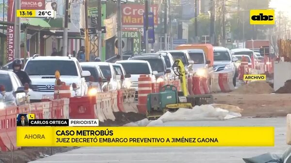 Video: Juez decretó embargo preventivo a Jiménez Gaona - ABC Noticias - ABC Color