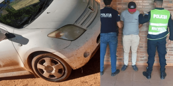 RECUPERAN VEHÍCULO DENUNCIADO COMO HURTADO Y DETIENEN A PRESUNTO AUTOR EN SAN PEDRO DEL PARANÁ