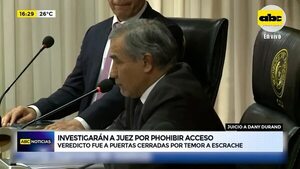 Video: CSJ investigará a juez por prohibir acceso del público al juicio de Durand - ABC Noticias - ABC Color