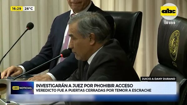 Video: CSJ investigará a juez por prohibir acceso del público al juicio de Durand - ABC Noticias - ABC Color