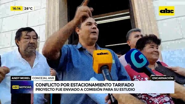 Video: Conflicto por estacionamiento tarifado en Encarnación - ABC Noticias - ABC Color