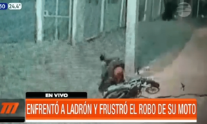 Enfrentó a ladrón y frustró el robo de su moto en Limpio | Telefuturo