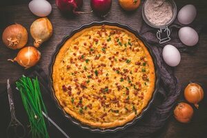 Tarta de cebolla de verdeo y jamón - Gastronomía - ABC Color