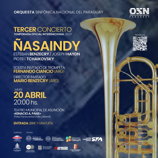 Orquesta Sinfónica del Paraguay realiza este jueves su tercer concierto de la temporada 2023 - .::Agencia IP::.