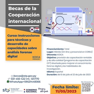 Koica ofrece becas con financiamiento total a profesionales del campo digital en criminalística y ciberdelincuencia - .::Agencia IP::.