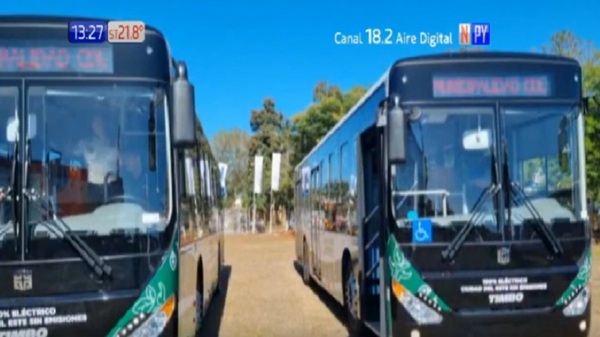 Ciudad del Este presenta nuevos buses eléctricos - Noticias Paraguay