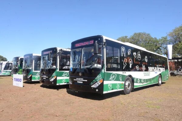 Primera flota de buses eléctricos para el transporte público llega a CDE - ABC en el Este - ABC Color
