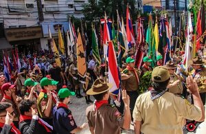 Scouts de Paraguay marcharán el sábado sobre Palma en recordación de San Jorge - Nacionales - ABC Color