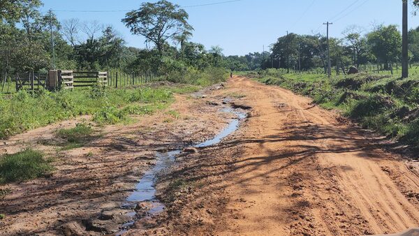 Caminos rurales en pesimo estado en el departamento de Concepción