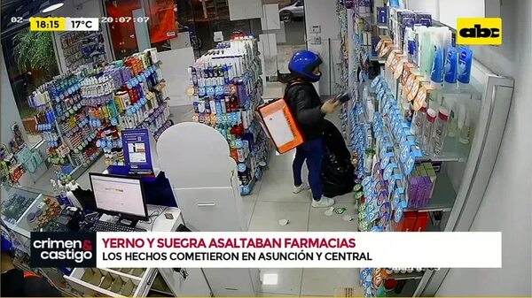 Video: Yerno y suegra asaltaban farmacias - Crimen y castigo - ABC Color