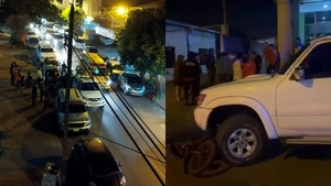 Conductor casi mata a a motociclista y al intentar huir fue reducido por vecinos de un edificio