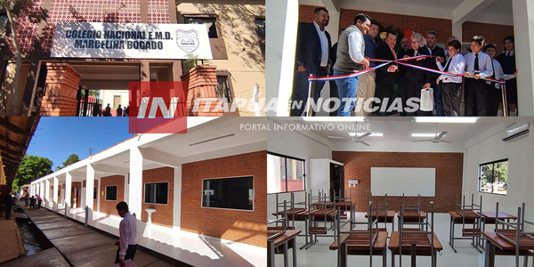 GOBERNACIÓN INAUGURÓ PABELLÓN DE AULAS EN COLEGIO DE CORONEL BOGADO - Itapúa Noticias