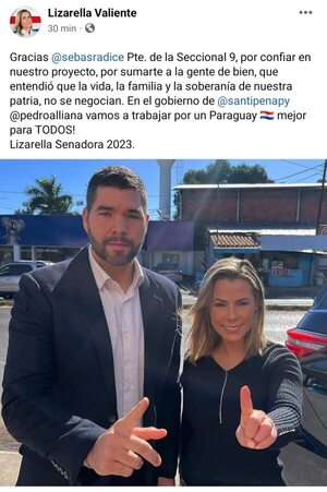Lizarella Valiente, una vez más, abandona sus funciones en el Congreso para hacer proselitismo - Política - ABC Color
