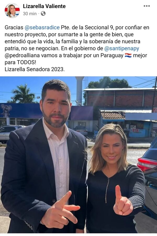 Lizarella Valiente, una vez más, abandona sus funciones en el Congreso para hacer proselitismo - Política - ABC Color