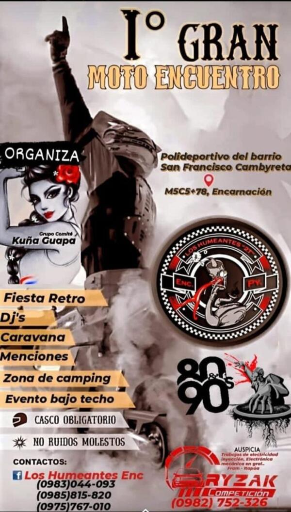 Llega a Cambyretá el primer encuentro de motocicletas clásicas