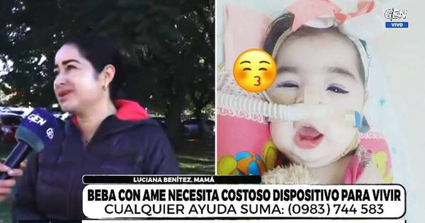 La Nación / Niña que padece AME requiere de dispositivo valuado en G. 80 millones