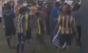 (VIDEO)Batalla campal tras un partido en Luque, tiraron hasta cervezas