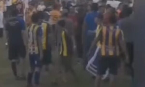 (VIDEO)Batalla campal tras un partido en Luque, tiraron hasta cervezas