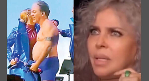 La reacción de Verónica Castro al ver a su hijo ¡en boxer y panzota!
