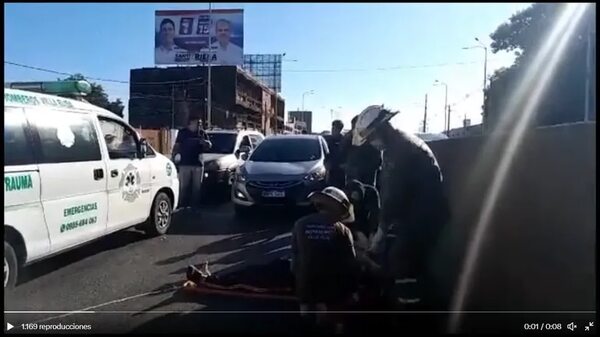 Víctima por partida doble: persiguió a su asaltante y fue arrollado por un vehículo - Policiales - ABC Color