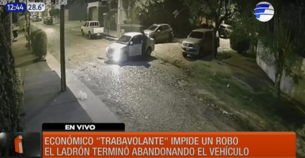 Económico "trabavolante" impide un robo | Telefuturo