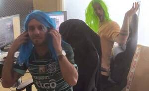 Ale Silva y Cristóforo se pusieron pelucas