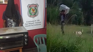 Sorprenden a hombre sup. hurtando un horno en Cambyretá
