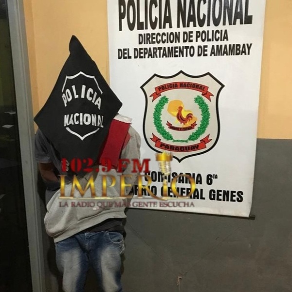 Joven fue detenido por amenazar con golpear a sus familiares con martillo - Radio Imperio
