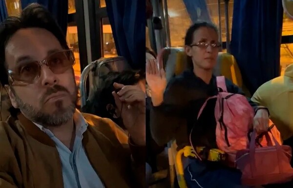 Paraguayo Cubas maltrata a pasajeros de bus: "Cobarde, inútil"