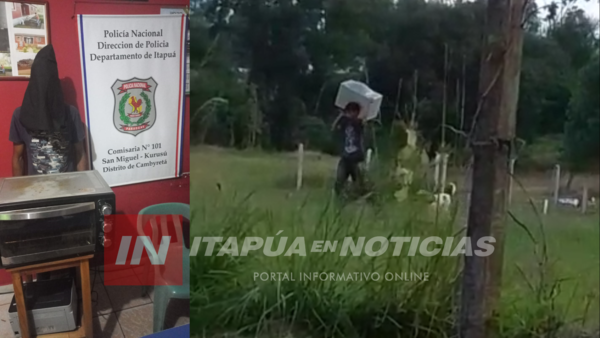 FUE "PILLADO" HURTANDO Y TERMINÓ TRAS LAS REJAS - Itapúa Noticias