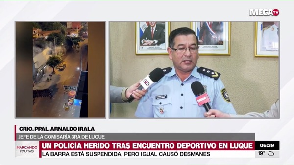Disturbios y un policía herido luego del partido entre Luqueño y Libertad - Megacadena — Últimas Noticias de Paraguay