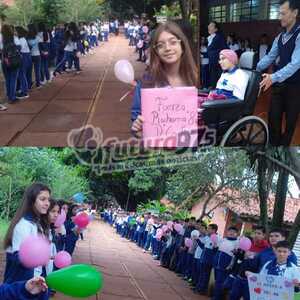 Ruhama que fue víctima de bala perdida volvió al Colegio.