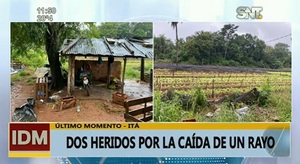 Dos horticultores resultan heridos por caída de rayo en Itá