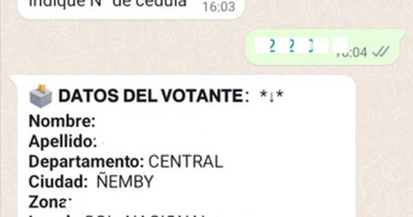 La Nación / Bot electoral: jóvenes automatizan consultas de electores por WhatsApp