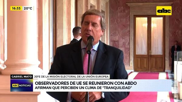 Video: Observadores de UE se reunieron con Abdo - ABC Noticias - ABC Color