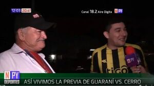 Hincha de Guaraní llevó a su suegro cerrista por primera vez al estadio